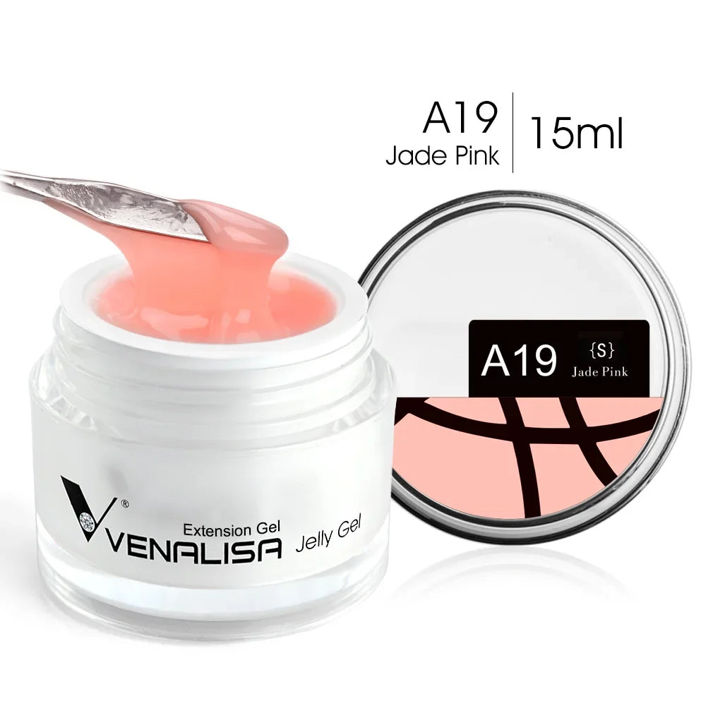 15ml Venalisa Poly Nail Gel 12 Color Camouflage Color UV LED Nail Polish Builder Extension Gel Nail Self Leveling Jelly Manicure