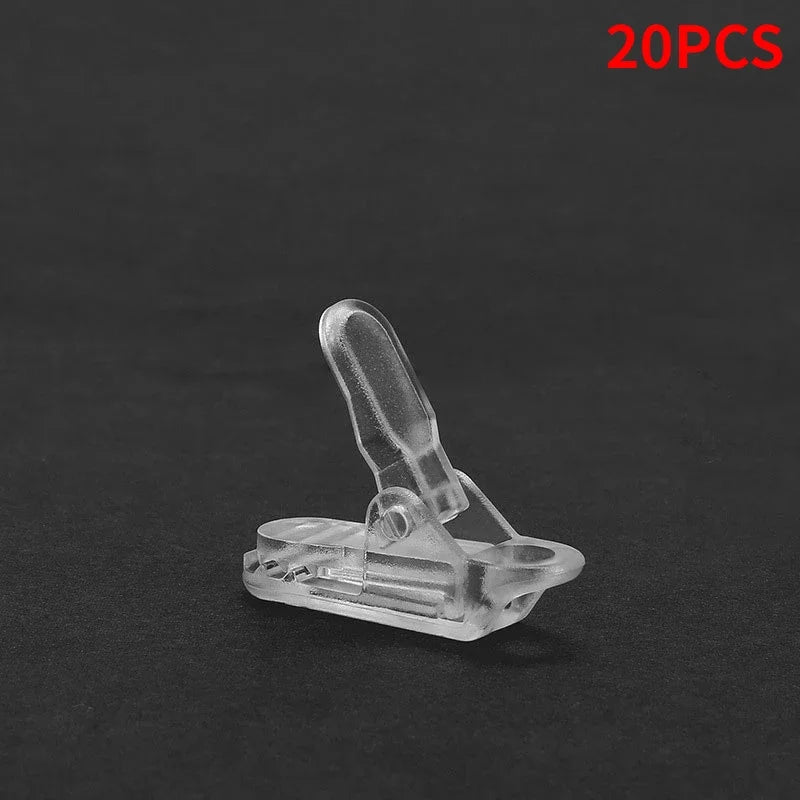 10Pcs Outdoor Tarpaulin Clips Camping Tents Awning Wind Rope Clamp Equipment Plastic Clip Buckle Fixed Jaw Grip Hook Accesorios