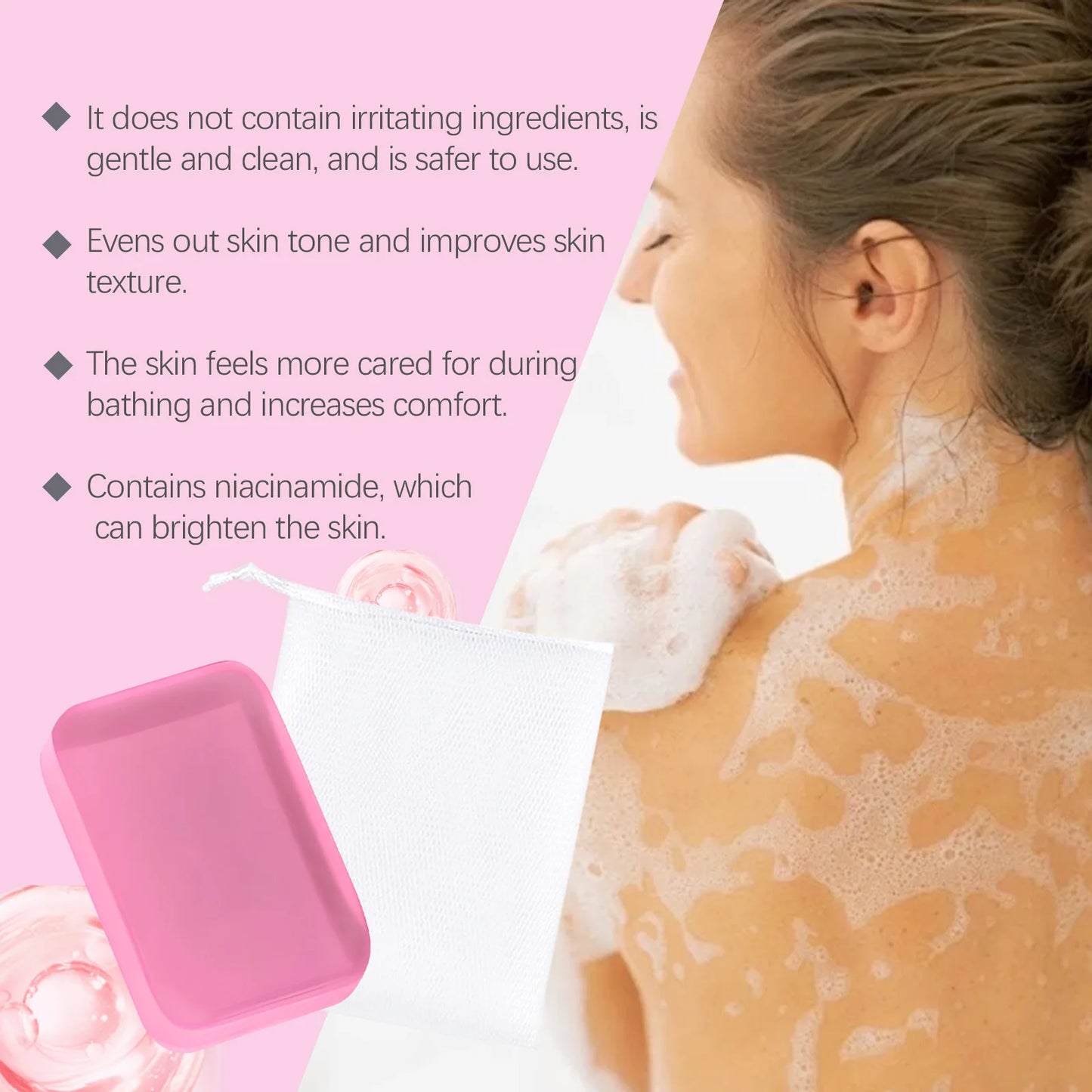 Kojic Acid Whitening Soap Deep Cleaning Chicken Skin Dark Spot Remover Oil Control Brighten Armpit Underarm Knee Lightening Soap