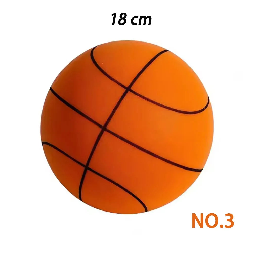 Silent Basketball Size 7 (29.5")/5# Dribbling Indoor Grooved Airless Foam Basketball Quiet Dribbling Indoor Training Silent Ball