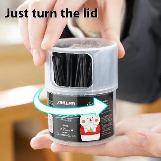 100pc  Disposable Eyelash Brushes Swab 2In1 Cotton Swab Ear Scoop Dual-Headdual-Function Cotton Pad Ear Cleaning  Makeup Removal