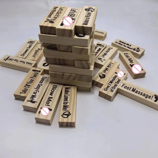 Block Tower Game Couple Activities Date Night Ideas Valentine Tumbling Tower Stacking Blocks Game For Adults Couples Night Party