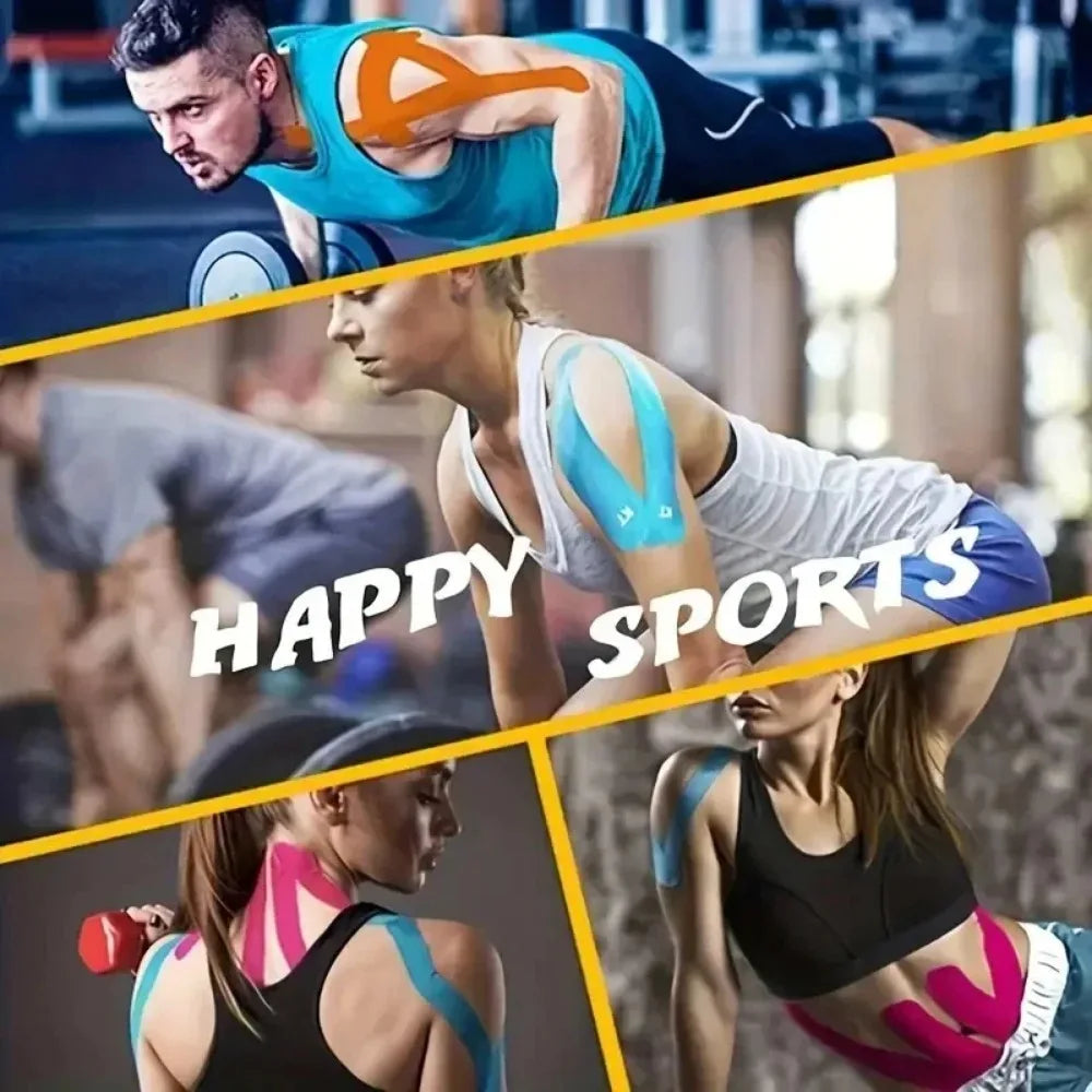 Sports Waterproof Kinesiology Tape Stickers Athletic Bandage Muscle Recovery Protector Strapping Pain Relief Tennis Gym