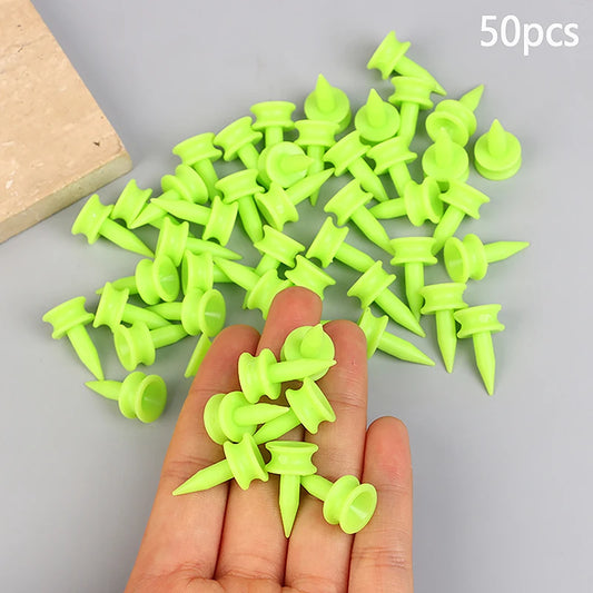 50Pcs/Pack Professional Golf Tees 25MM 0.98' Castle Green Golfer Accessory Plastic Golf Tees Perfect For Teeing The Ball