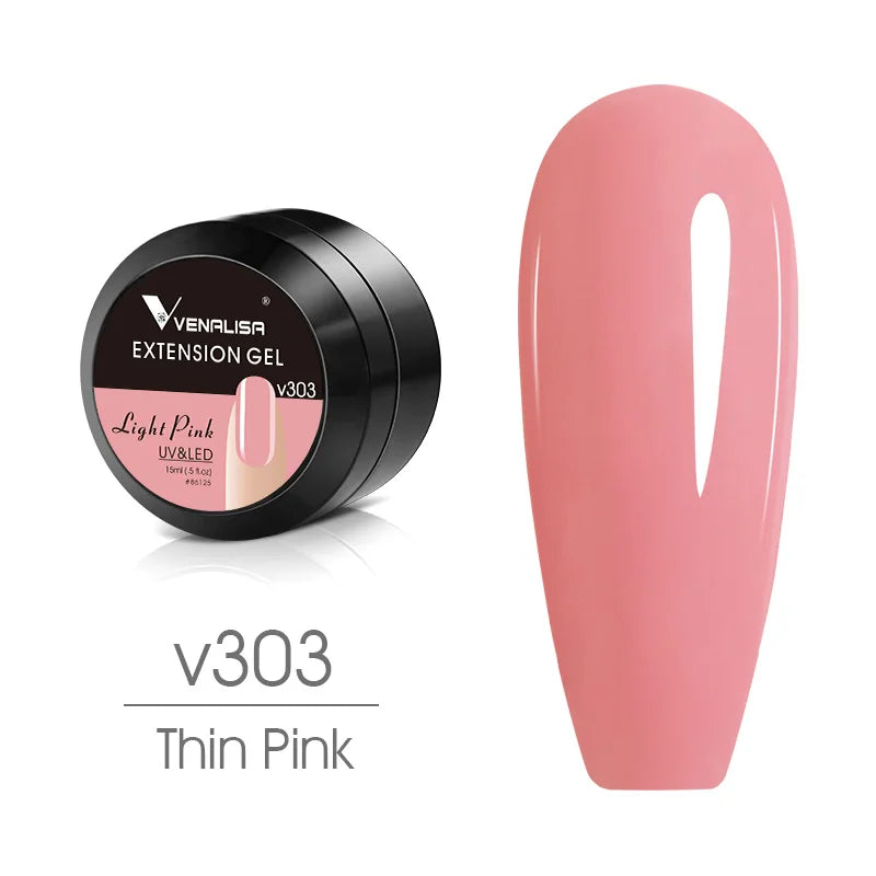 15ml Venalisa Poly Nail Gel 12 Color Camouflage Color UV LED Nail Polish Builder Extension Gel Nail Self Leveling Jelly Manicure