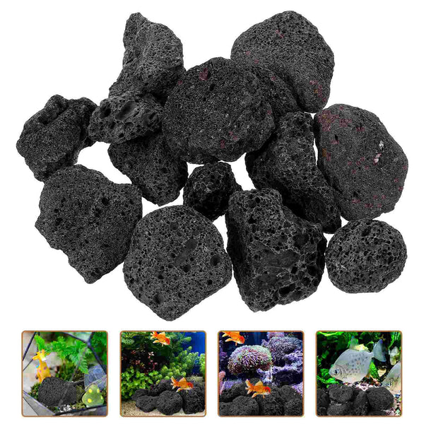 1 Pack Natural Volcanic Rocks Aquarium Fish Tank Decorations Lava Stones for Potted Plants rocks for potted plants