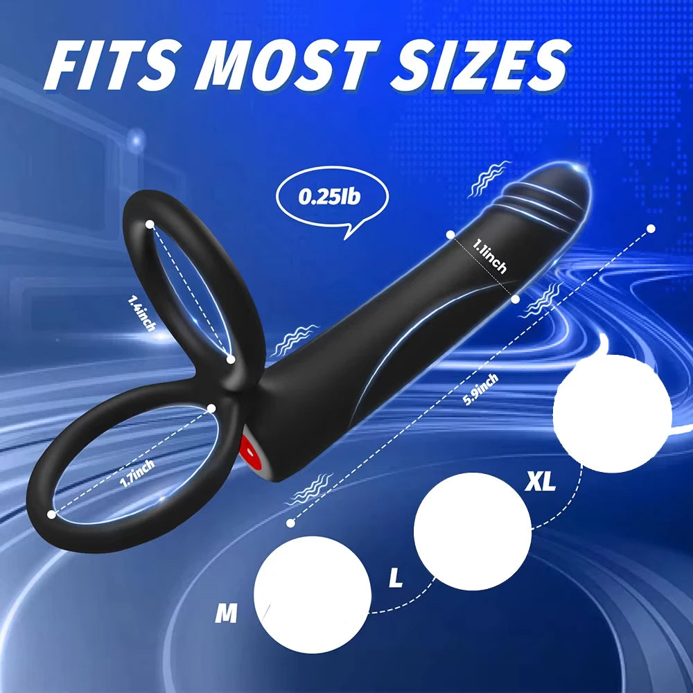 Strap On Anal Plug Vibrator Dick Dildo Sex Toys For Men Couples Bullet Vibrator Penis Ring Double Penetration Vagina Butt Plug