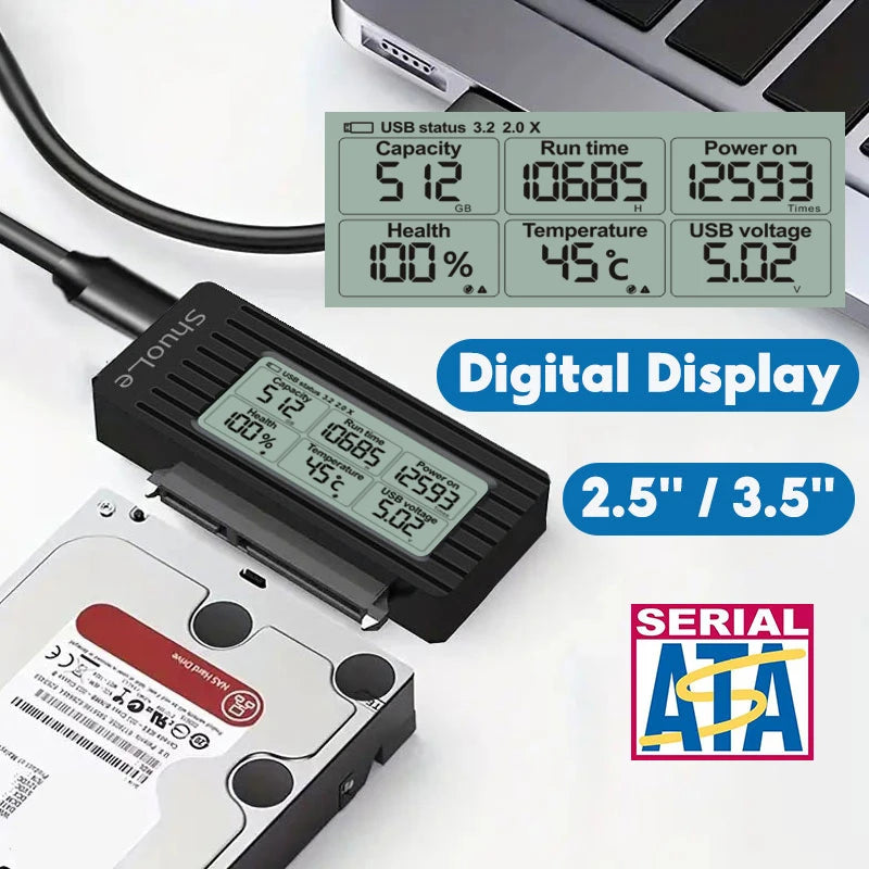 USB to SATA Adapter Converter Cable USB 3.2 3.0 to SATA Converter for 2.5 Inch SSD HDD Hard Drive External adaptador Accessories