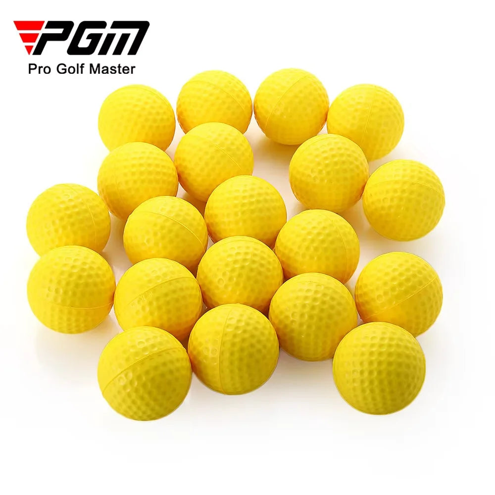 PGM Official Authorization 10Pcs Yellow PU Foam Golf Balls Sponge Elastic Indoor Outdoor Practice Training