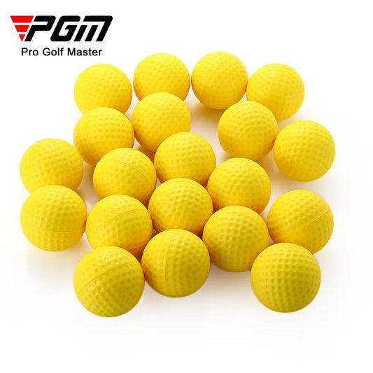PGM Official Authorization 10Pcs Yellow PU Foam Golf Balls Sponge Elastic Indoor Outdoor Practice Training