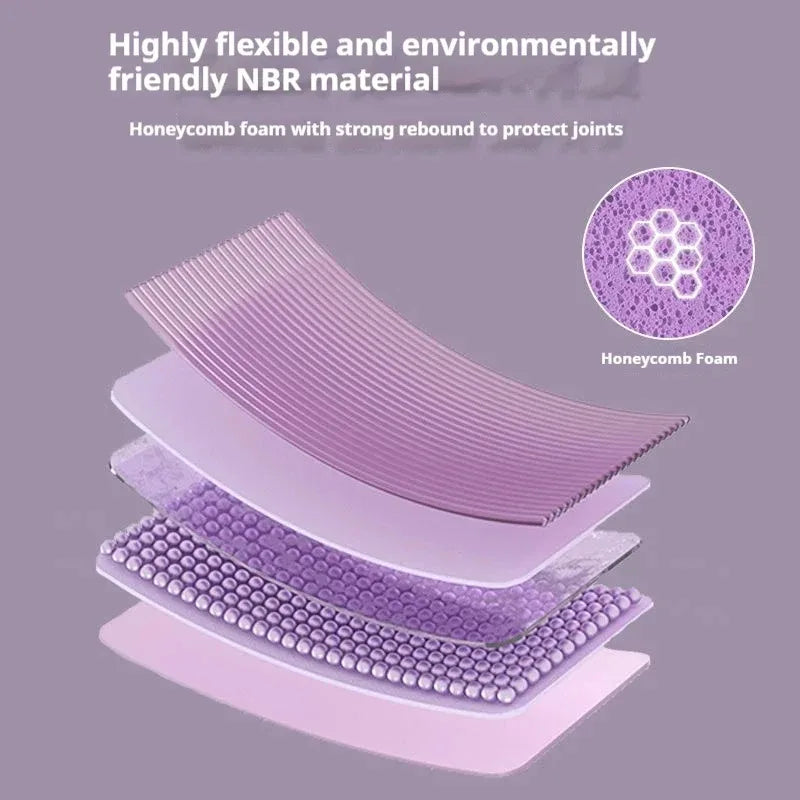 Yoga Mats Thick Anti-slip Gym Gymnastics Mat Home Anti-slip Workout Mat Ab Wheel Training Elbow Pads Core Strength Training