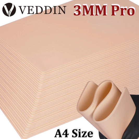 8/6/5/3/1pcs Tattoo Practice Skin 3MM Pro A4 Size Silicone Fake Skins for Permanent Makeup Training Skin Supply Tattoo Accessory