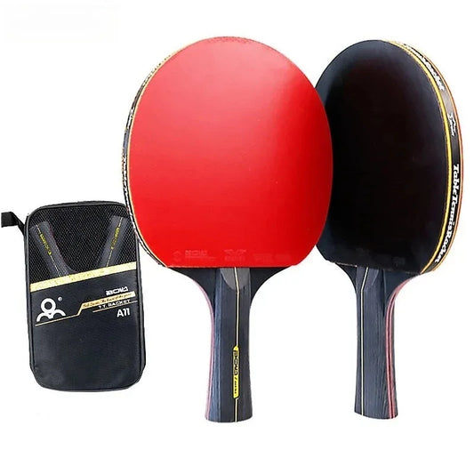 5/6 Star Table Tennis Racket 2PCS Professional Pinng Two-Piece Pure Wood Table Tennis Paddle High-quality Set with A Bag