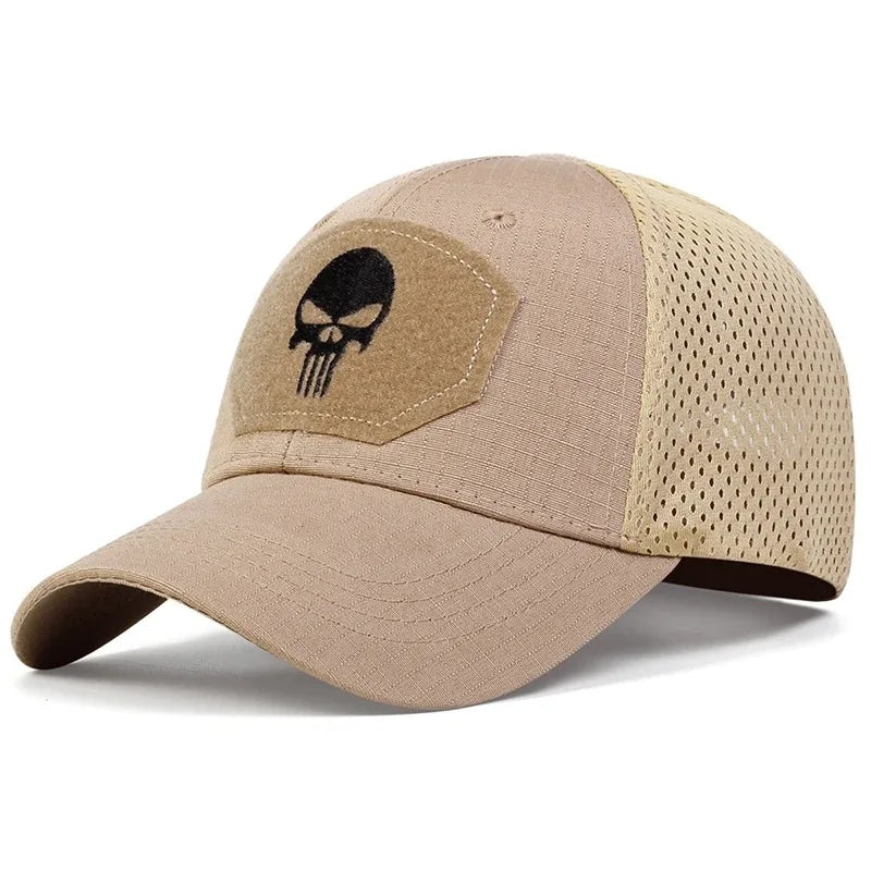 2025 NEW Skull Embroidered Top with Patch Breathable Baseball Caps Spring and Autumn Outdoor Adjustable Casual Hat Sunscreen Hat