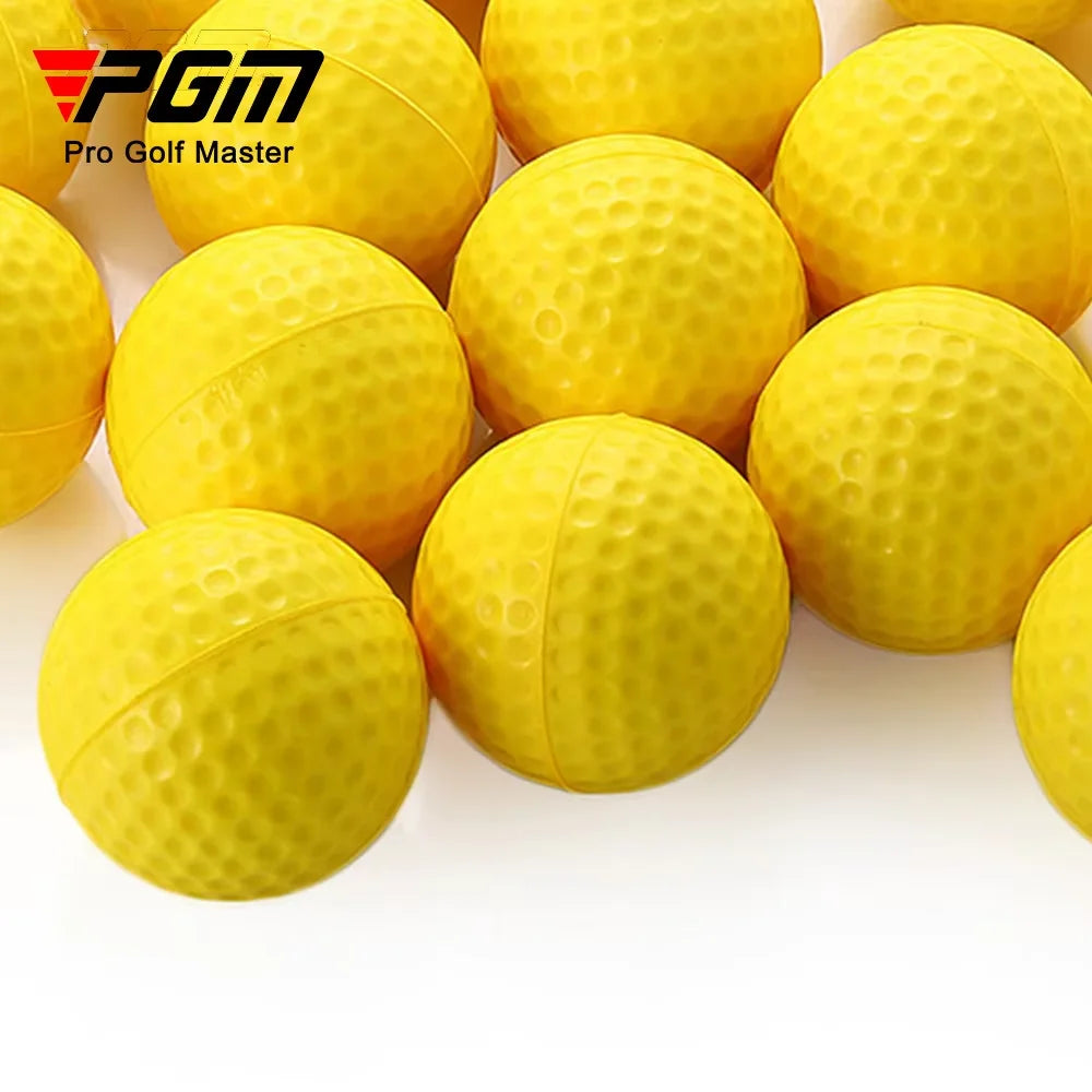 PGM Official Authorization 10Pcs Yellow PU Foam Golf Balls Sponge Elastic Indoor Outdoor Practice Training