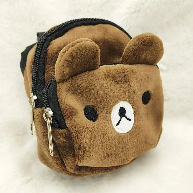 Pet Dog Backpack Durable Puppy Self Carry Backpack Adjustable Leash Cartoon Portable Harness Teddy Dog Outdoor Snack Bag