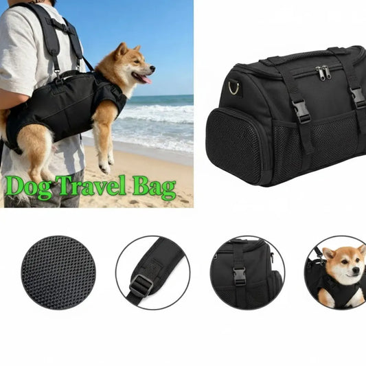 Pet Traction Dog Out Backpack Portable Breathable Backshoulder Crossbody Strap Pet Supplies