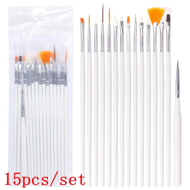 5pcs Premium Nail Art Liner Brush Set - Ultra-Fine Detailing Pens For Precision Manicure 6/9/12/15/26mm Long Line Nail Brushes *