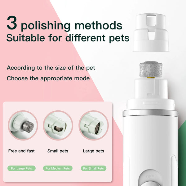 Rechargeable Pet Nail Grinder | Home Grooming Tool for Dogs