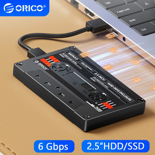 ORICO 2.5'' inch Hard Drive Enclosure USB C SATA III Classic SSD HDD External Case 6Gbps HD Storage Box Shockproof For PC Laptop