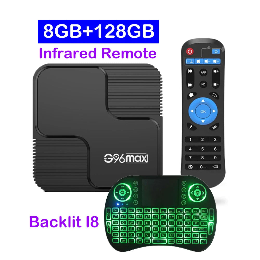 Smart TV Box G96 Max Android 14 Allwinner H618 Support Dual Band Wifi 2.4G 5G Wifi6 AV1 8K 8GB 32GB 64GB 128GB ATV Media Player