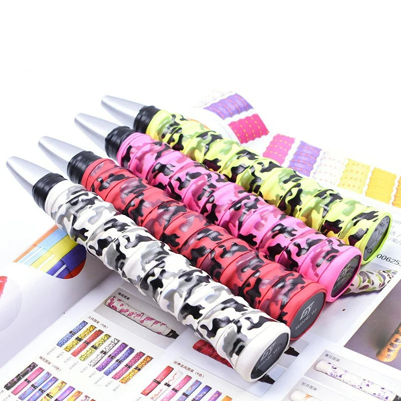 Absorb Sweat Racket Anti-slip Tape Handle Grips For Tennis Badminton Camouflage Wrapping Skidproof Sweat Band Sports Badminton