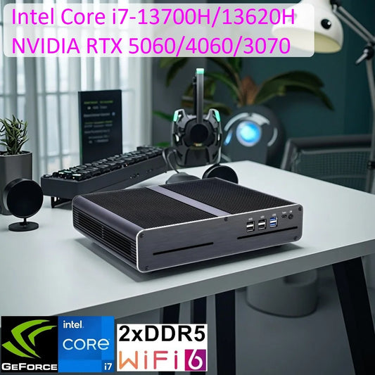 Topton Gaming Mini PC Intel I7 13700H/13620H NVIDIA GeForce RTX 5060/4060/3070 8G Windows 11 WiFi6 Desktop Gamer Computer