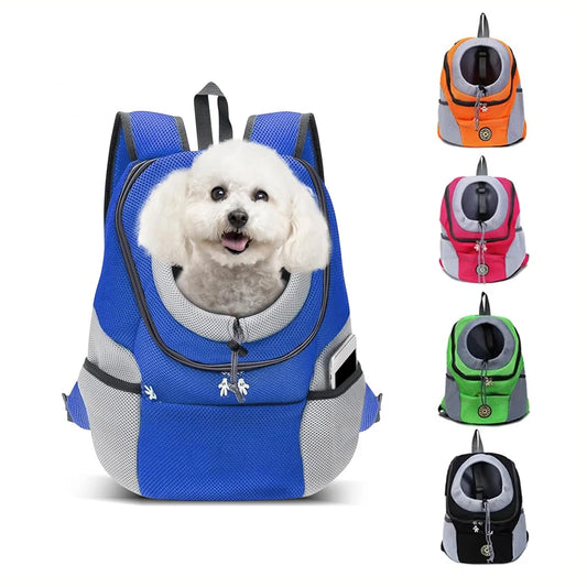 Pet Carrier Backpack Foldable Front Cat&Dog Backpack Carrier Travel Bag with a Breathable Head Design Outdoor Dog Shoulder Bag