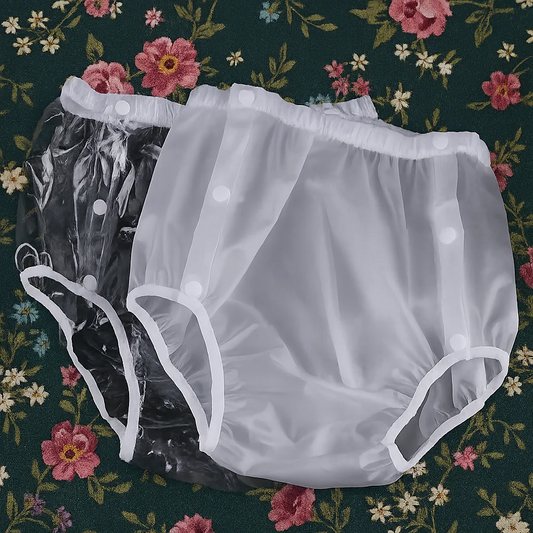 Waterproof TPU Button Adult Diaper Coat Reusable Incontinence Pants Plastic Transparent Can Be Opened Easy To Wear For Elderly