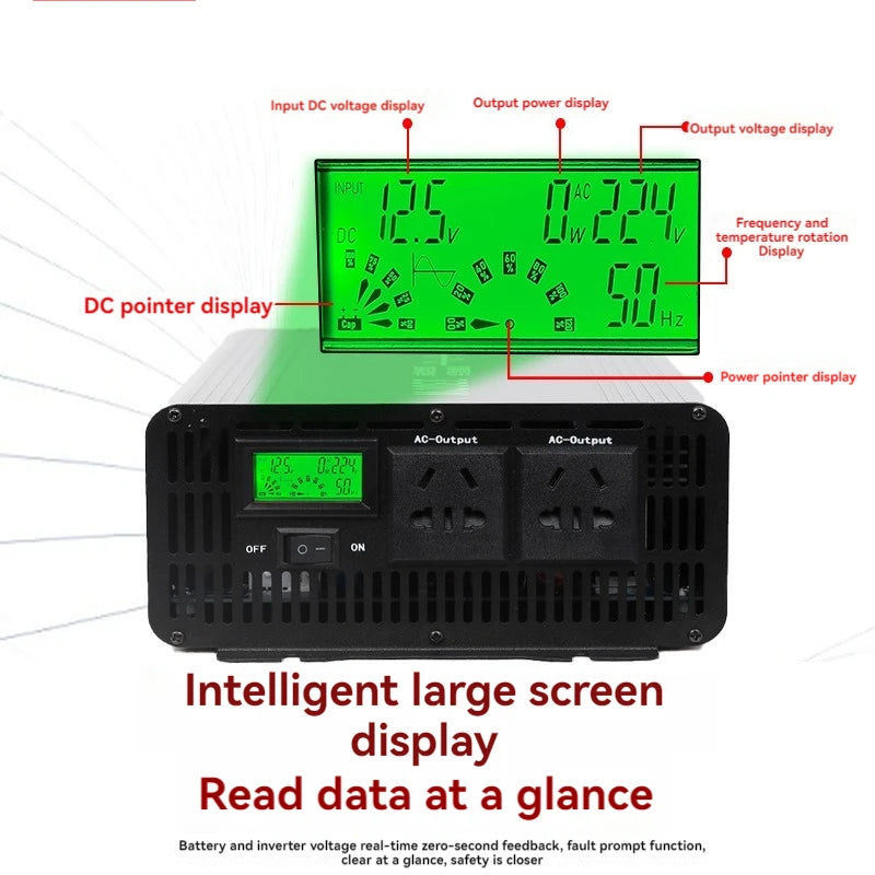 Inverter 12V 220V Pure Sine For Car And Household Use DC to AC 1800W-5000W 12V 24V 48V 60V 72V96V