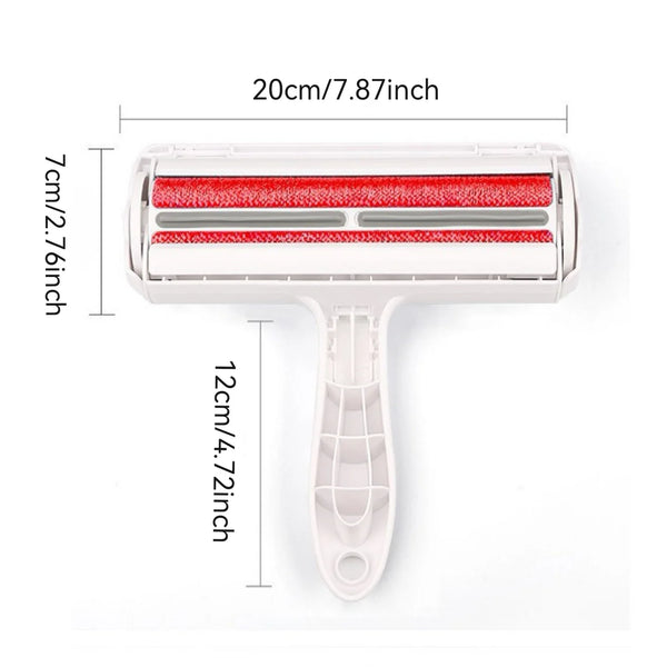 Pet Hair Roller Remover Lint Brush 2-Way Dog Cat Comb Tool Convenient Cleaning Dog Cat Fur Brush Base Home Furniture Sofa Clothe