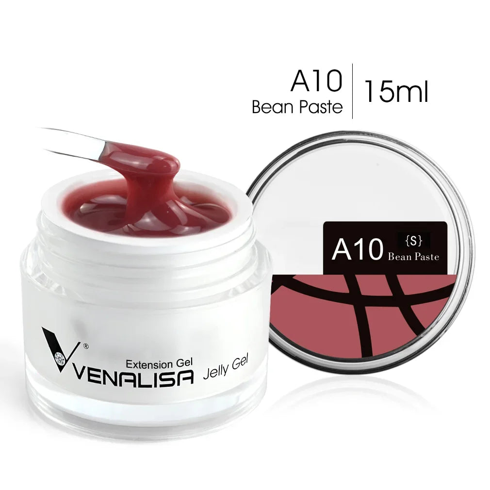 15ml Venalisa Poly Nail Gel 12 Color Camouflage Color UV LED Nail Polish Builder Extension Gel Nail Self Leveling Jelly Manicure