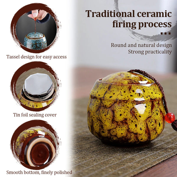 70ml Ceramic Canister Mini Cremation Urn Seal Pot Memorial Container Pet Urn Keepsake Funeral Casket Dog Cat Bird Columbarium