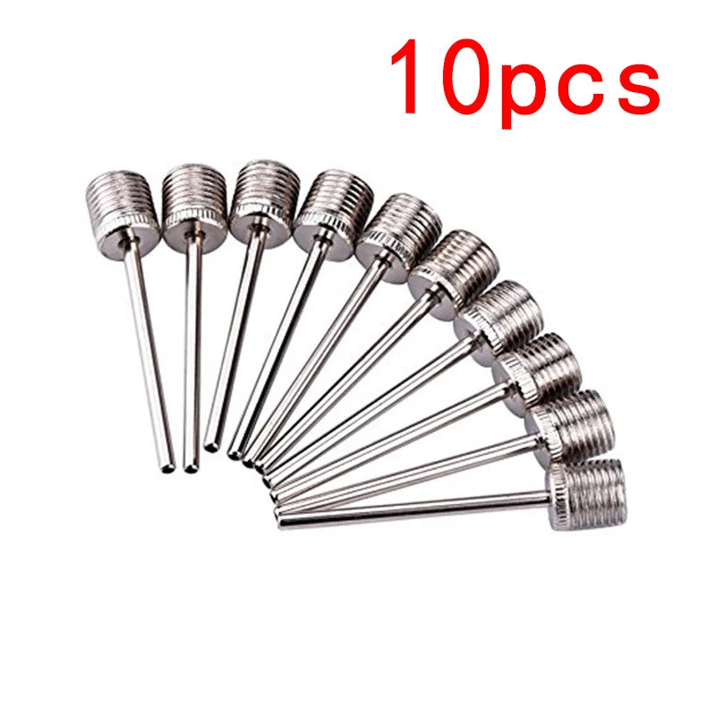 10/20/100Pcs Ball Air Needle Stainless Steel Pump Pin Basketball Inflating Pump Needle Football Inflatable Valve Adaptors Nozzle