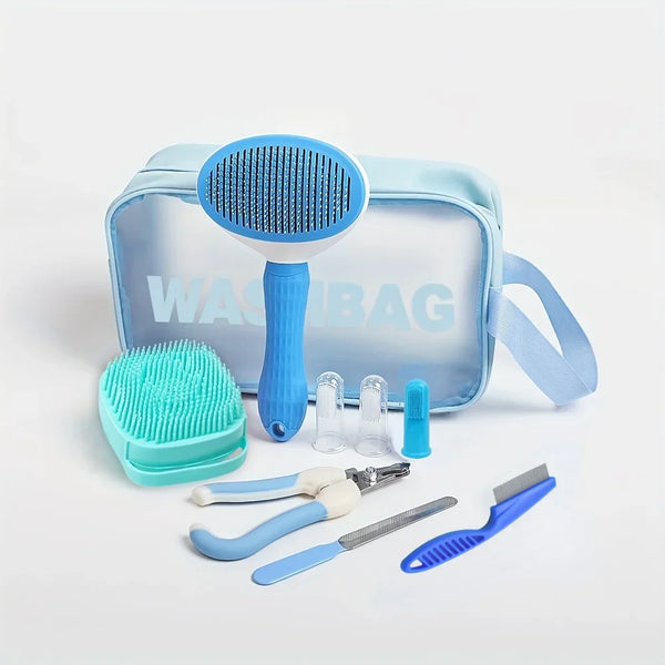 9-Piece Pet Grooming Kit | Brushes, Clippers & Care Tools