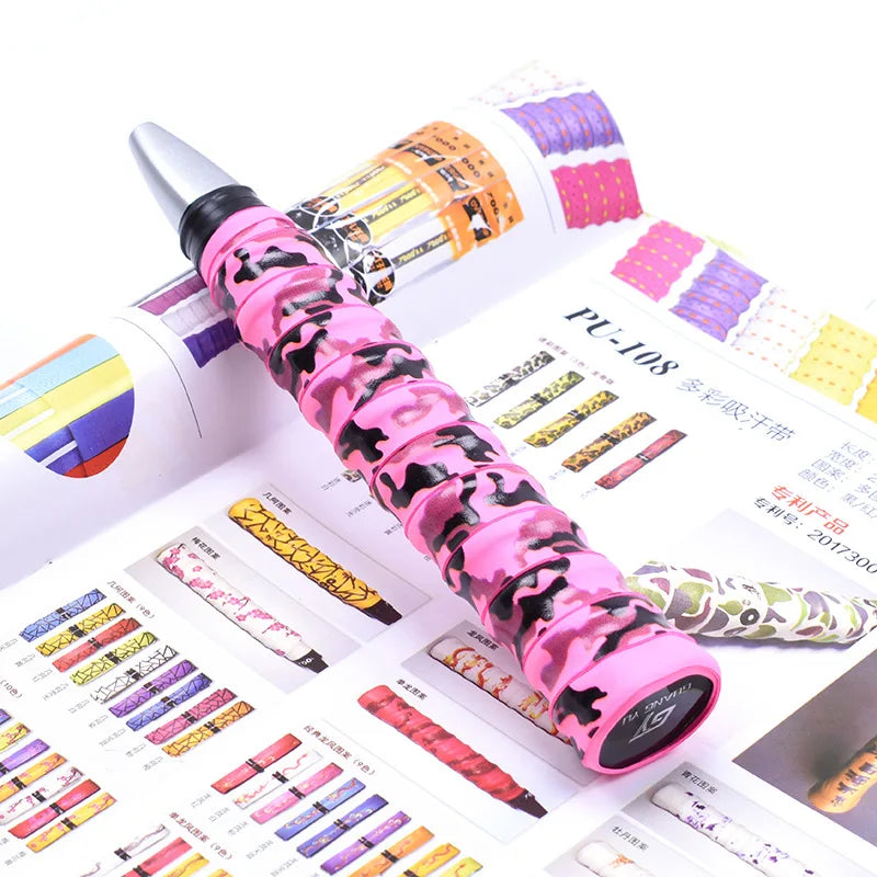 Absorb Sweat Racket Anti-slip Tape Handle Grips For Tennis Badminton Camouflage Wrapping Skidproof Sweat Band Sports Badminton