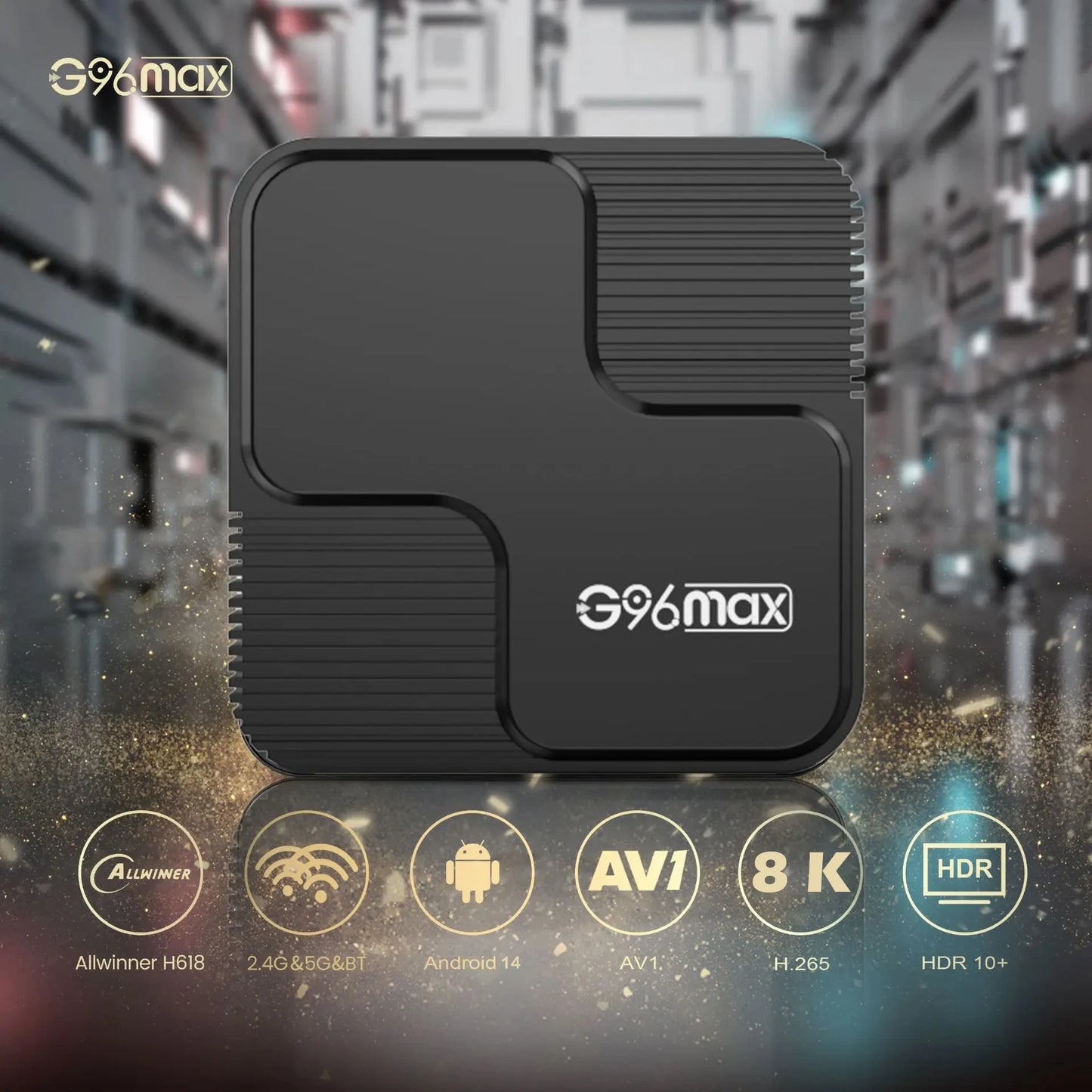 Smart TV Box G96 Max Android 14 Allwinner H618 Support Dual Band Wifi 2.4G 5G Wifi6 AV1 8K 8GB 32GB 64GB 128GB ATV Media Player