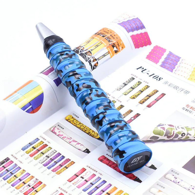 Absorb Sweat Racket Anti-slip Tape Handle Grips For Tennis Badminton Camouflage Wrapping Skidproof Sweat Band Sports Badminton