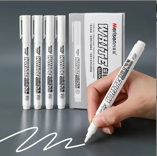 1 Pcs White Marker Pens Paint Oily Waterproof 1mm Tattoo Skin Markers Scribe Gel Pen DIY Permanent Makeup Tattoo Supplies