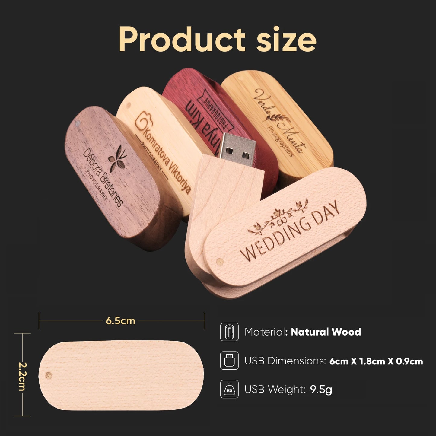 JASTER Customize Engraved LOGO wooden rotate usb 2.0 U Disk thumb pen drive 4GB 8GB 16GB 32GB 64gb 128GB (free custom logo)