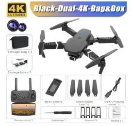 KBDFA E99Pro Drone 8K HD Dual Camera WiFi FPV Quadcopter Obstacle Avoidance Aerial Photography Professional Device