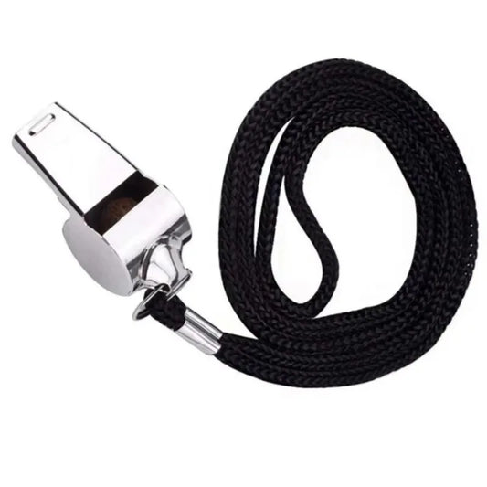 2 Pack Stainless Steel Sports Whistles with Lanyard, Loud Crisp Sound Whistles Great for Coaches, Referees, and Officials