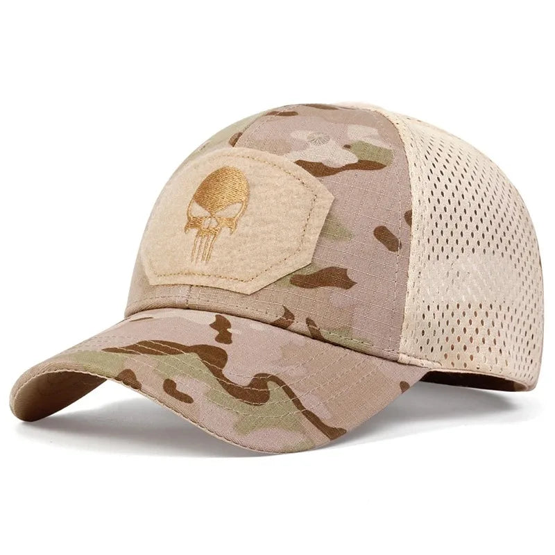 2025 NEW Skull Embroidered Top with Patch Breathable Baseball Caps Spring and Autumn Outdoor Adjustable Casual Hat Sunscreen Hat