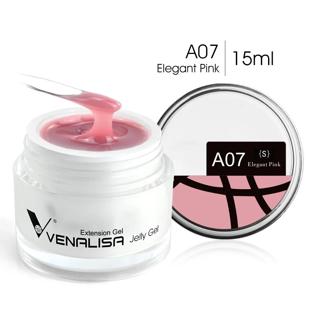 15ml Venalisa Poly Nail Gel 12 Color Camouflage Color UV LED Nail Polish Builder Extension Gel Nail Self Leveling Jelly Manicure