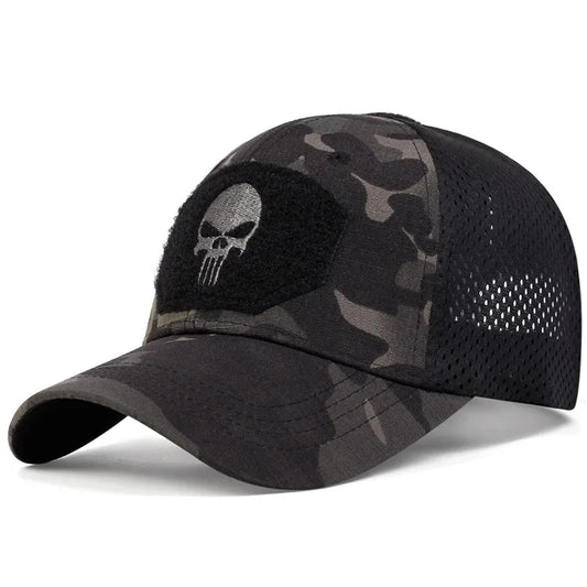 2025 NEW Skull Embroidered Top with Patch Breathable Baseball Caps Spring and Autumn Outdoor Adjustable Casual Hat Sunscreen Hat