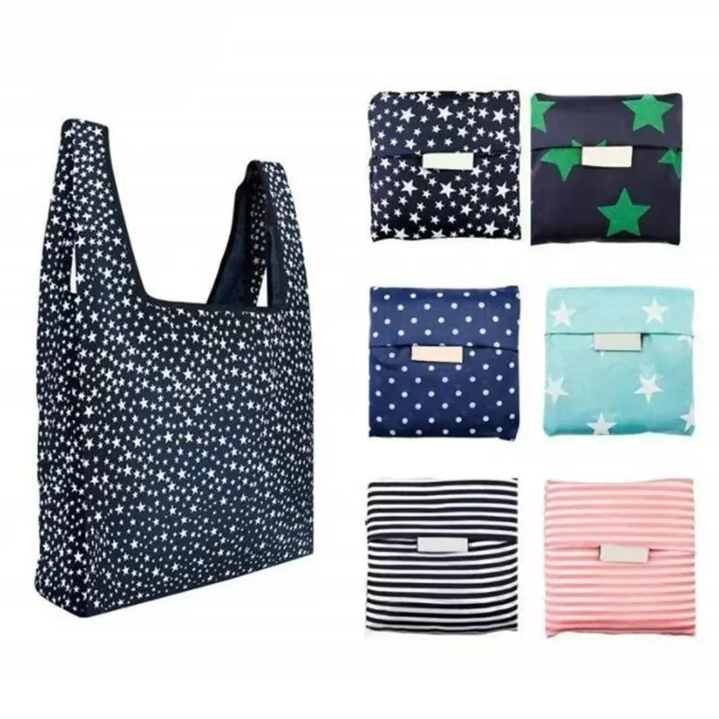 Reusable Foldable Supermarket Shop Large Folding Shopping Bag Easy to Carry Eco-friendly Big Capacity Eco Storage Handbag