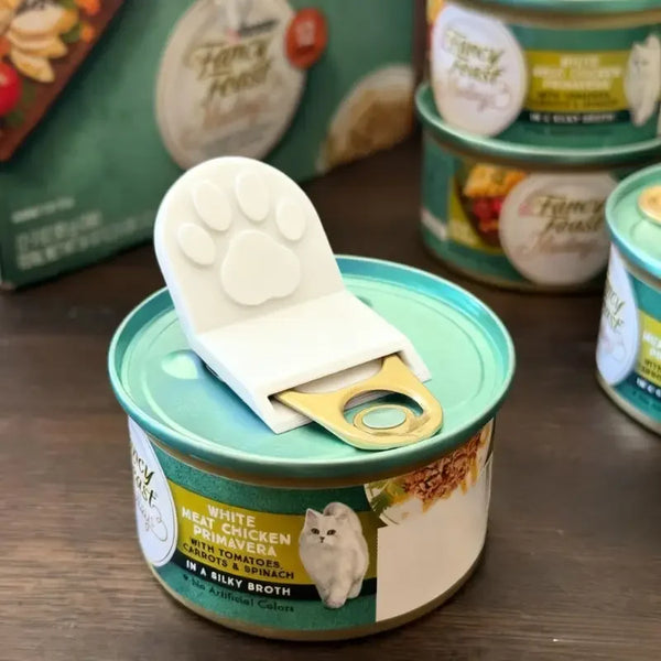 Pet Can Opener for Women - Ergonomic Non-Slip Grip, Safe for Cat/Dog Food, Durable Plastic Kitchen
