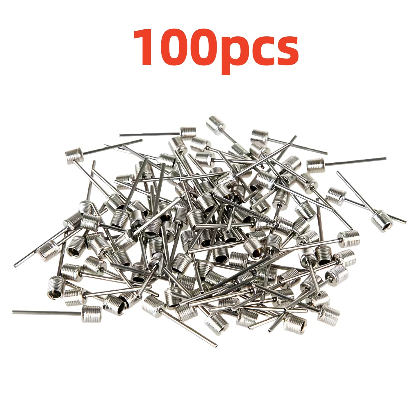 10/20/100Pcs Ball Air Needle Stainless Steel Pump Pin Basketball Inflating Pump Needle Football Inflatable Valve Adaptors Nozzle