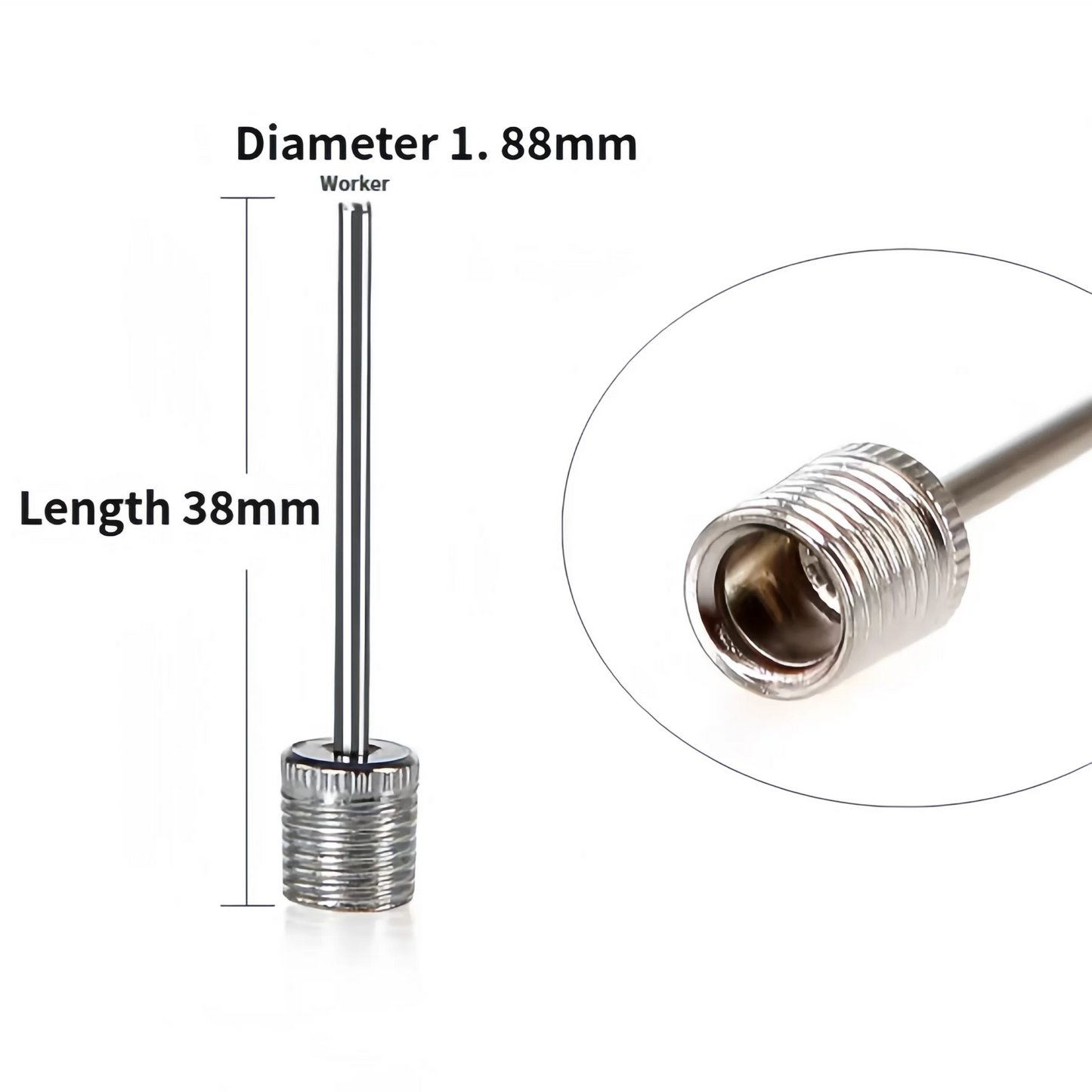 10/20/100Pcs Ball Air Needle Stainless Steel Pump Pin Basketball Inflating Pump Needle Football Inflatable Valve Adaptors Nozzle