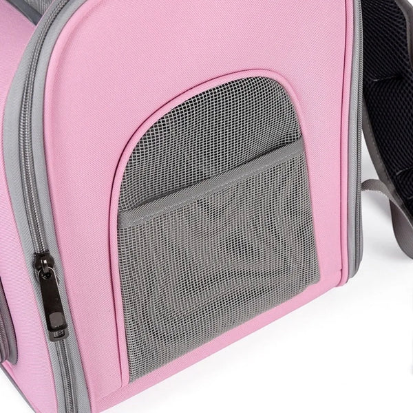 Dog Backpack Sturdy Pet Carrying Bag Transparent Large Capacity Pet Outing Backpack Portable Breathable Pet Travel Bag Outdoor